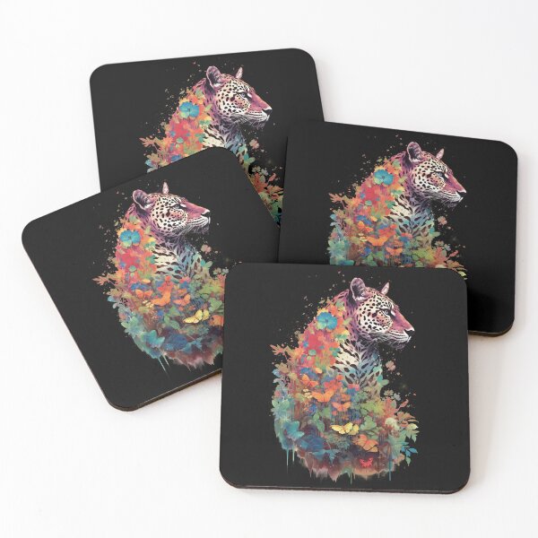 Item preview, Watercolor Whimsical Geo Jaguar - Black designed and sold by FoxfireStardust.