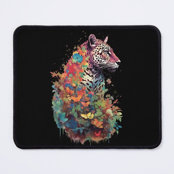 Item preview, Watercolor Whimsical Geo Jaguar - Black designed and sold by FoxfireStardust.