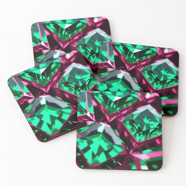 Item preview, Jeweled Pattern of Rubies and Green Emeralds designed and sold by TheDarkWardrobe.