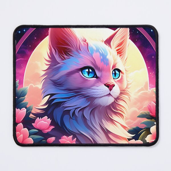 Item preview, Cat in Space with Flowers designed and sold by LunarLilacish.