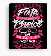 Proof of love - marriage couple bride groom couple Canvas Print
