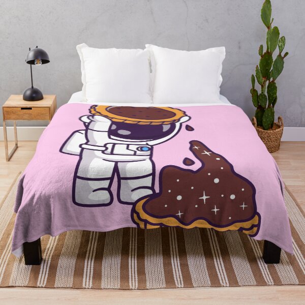 Item preview, Sweet Space Expedition: Cute Astronaut with Biscuit Chocolate Cartoon Vector Icon designed and sold by hjian8219.