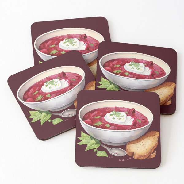 Item preview, European Borscht Beetroot Soup With Bread designed and sold by Alicia Chee.