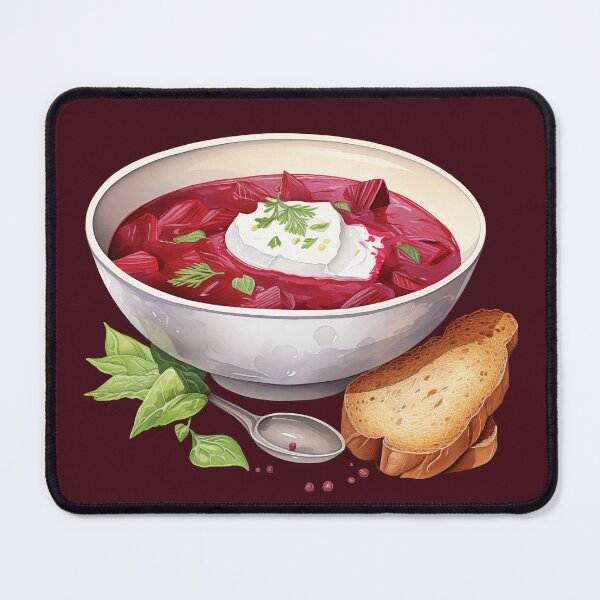 Item preview, European Borscht Beetroot Soup With Bread designed and sold by Alicia Chee.
