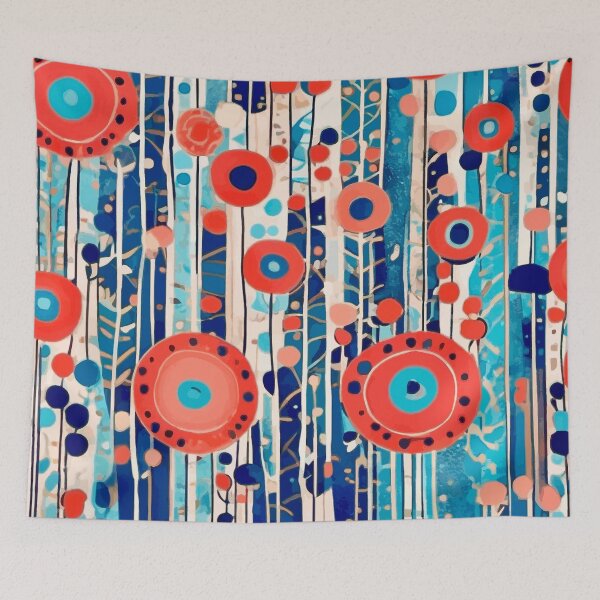 Item preview, Gustav Klimt Abstract Flowers in a Garden Landscape  designed and sold by Vicky Brago-Mitchell®.