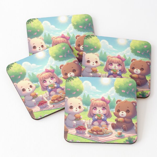 Item preview, cute teddy bear picnic designed and sold by CuteCritterArt.