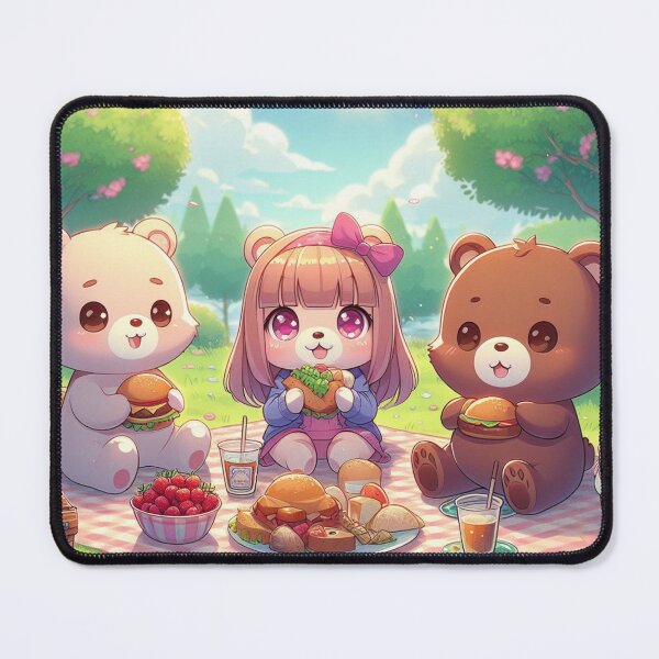 Item preview, cute teddy bear picnic designed and sold by CuteCritterArt.
