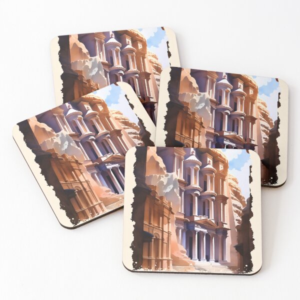 Item preview, Petra one of the wonder with place and timeline digital art watercolor style designed and sold by TheInfiniteArt.