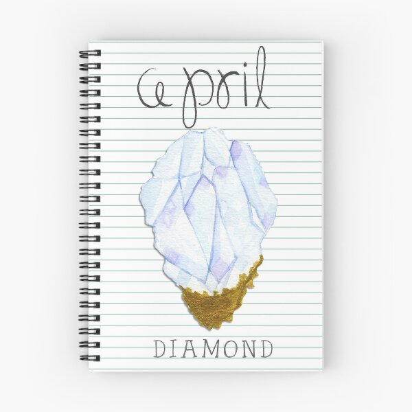 Artikelvorschau, April Birthstone Diamant Notizbuch entworfen und verkauft von W Designs.