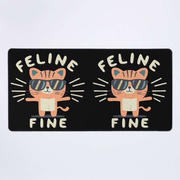 Item preview, Funny Feline Fine Tiger Cat Puns designed and sold by SubtleSplit.
