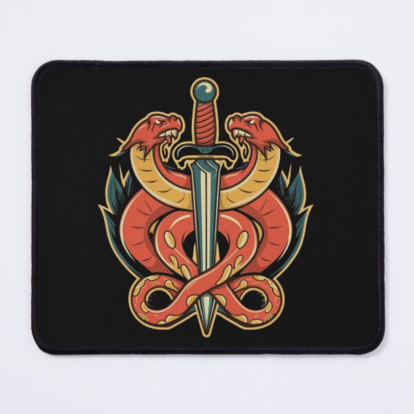 Item preview, American Traditional Snake and Dagger designed and sold by Goku Creations.