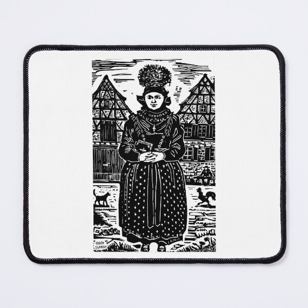 Item preview, Franconian Woman; Linocut Artwork; designed and sold by StickerApe.