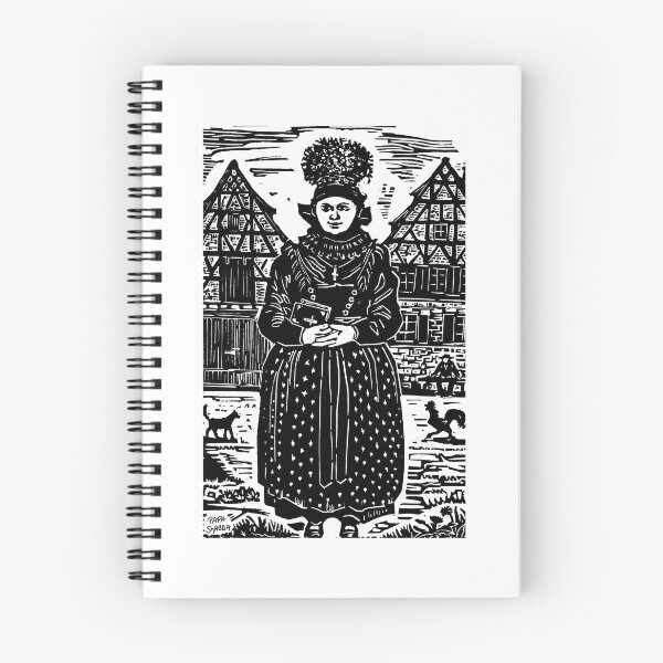 Item preview, Franconian Woman; Linocut Artwork; designed and sold by StickerApe.