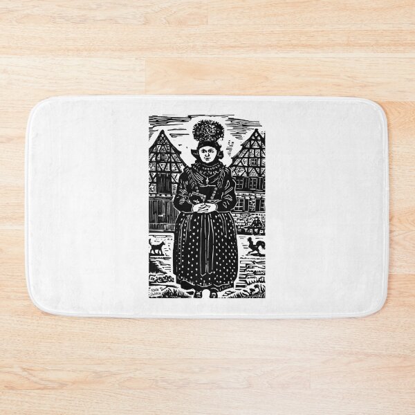 Item preview, Franconian Woman; Linocut Artwork; designed and sold by StickerApe.
