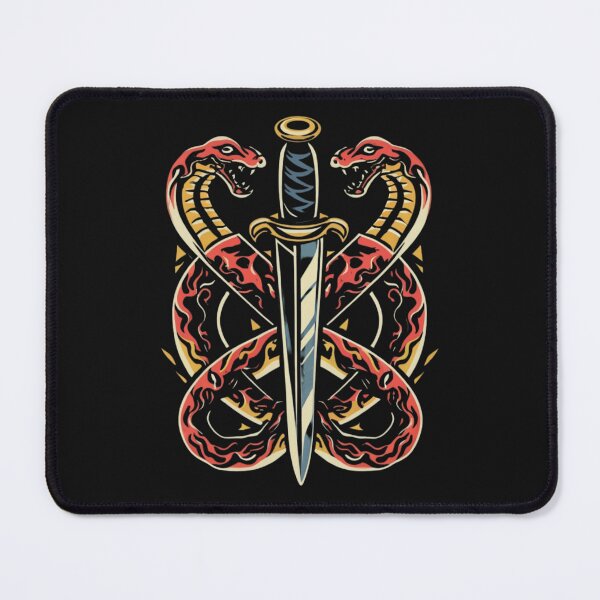 Item preview, American Traditional Snake and Dagger designed and sold by Goku Creations.