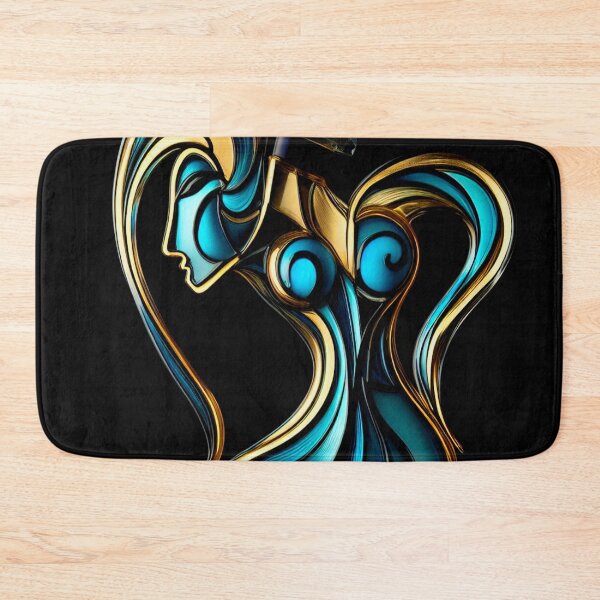 Blue Perfume Bath Mat