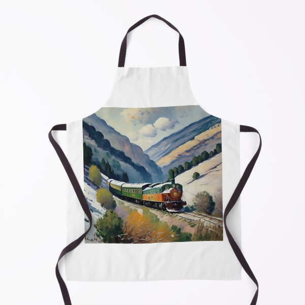 Item preview, painting of a train in snow covered valley designed and sold by greygoul.