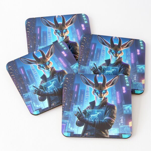 Item preview, Cyberpunk Gazelle Computer Hacker designed and sold by Zestpond.
