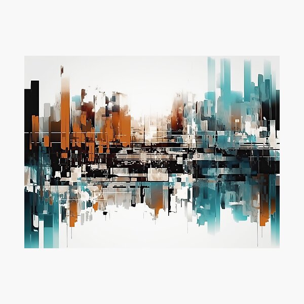 Item preview, Abstract Cityscape designed and sold by NeoNebulaArt.
