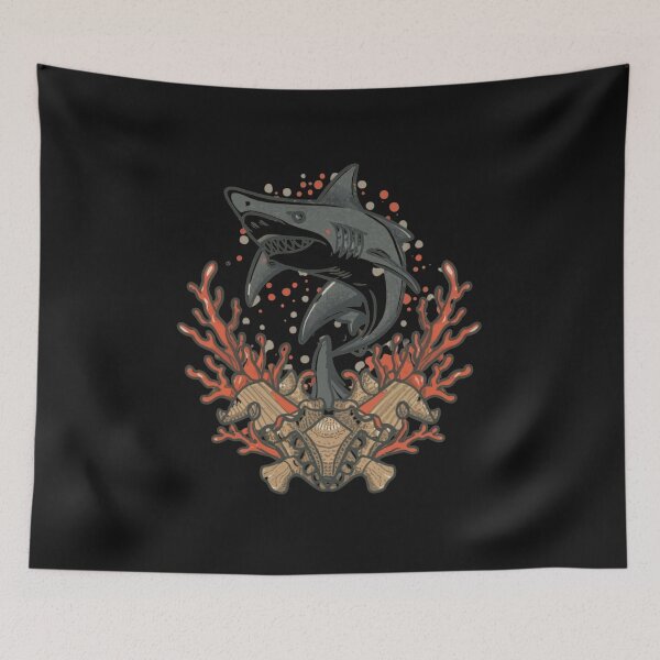 Item preview, American Traditional Shark Tattoo designed and sold by Goku Creations.