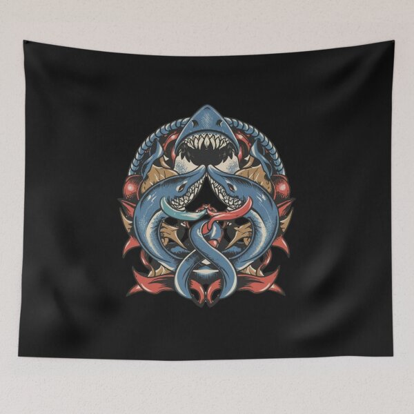Item preview, American Traditional Shark Tattoo designed and sold by Goku Creations.