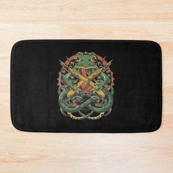 Item preview, American Traditional Snake and Frog Tattoo designed and sold by Goku Creations.