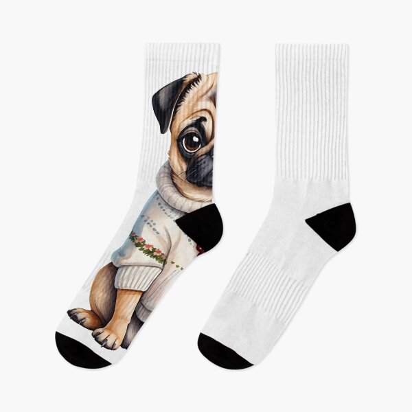 Item preview, Pug dog wearing clothes playfull funny designed and sold by wplamkung.