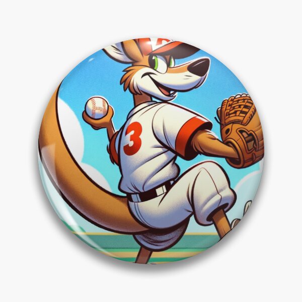 Item preview, Cartoon Kangaroo Pitching a Baseball designed and sold by Zestpond.