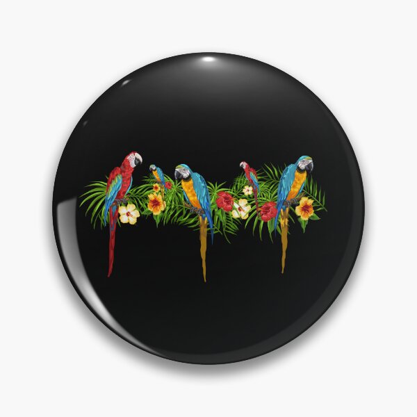 Item preview, Parrot in tropical flowers. Summer beach. Family day. designed and sold by Isadesignart.