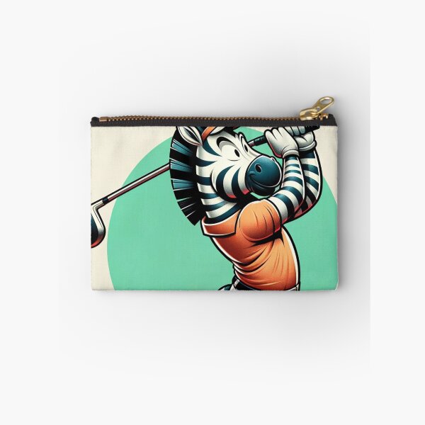 Item preview, Cartoon Zebra Swinging a Golf Club designed and sold by Zestpond.
