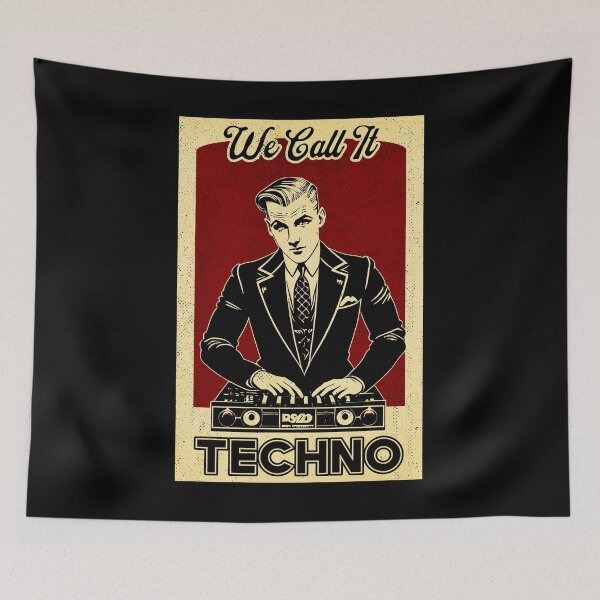 Item preview, We Call It Techno - Techno Music DJ Vintage designed and sold by Urban-Alien.