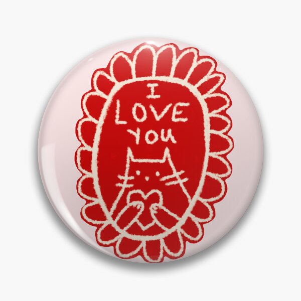 Item preview, I love you valentine badge designed and sold by tascha-doodles.