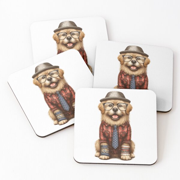 Item preview, Hipster Dog V80 Sticker designed and sold by HipsterAnimals.
