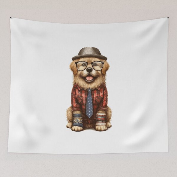 Item preview, Hipster Dog V80 Sticker designed and sold by HipsterAnimals.