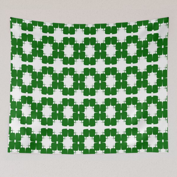 Item preview, green clover square patter, nature simply and clean  designed and sold by pipikijung.