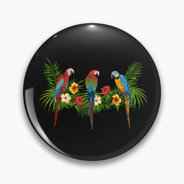Item preview, Parrot in tropical flowers. Summer beach party. designed and sold by Isadesignart.