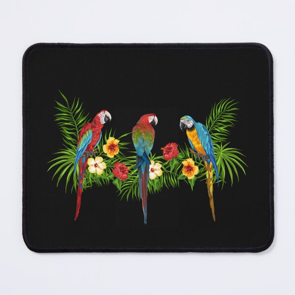Item preview, Parrot in tropical flowers. Summer beach party. designed and sold by Isadesignart.