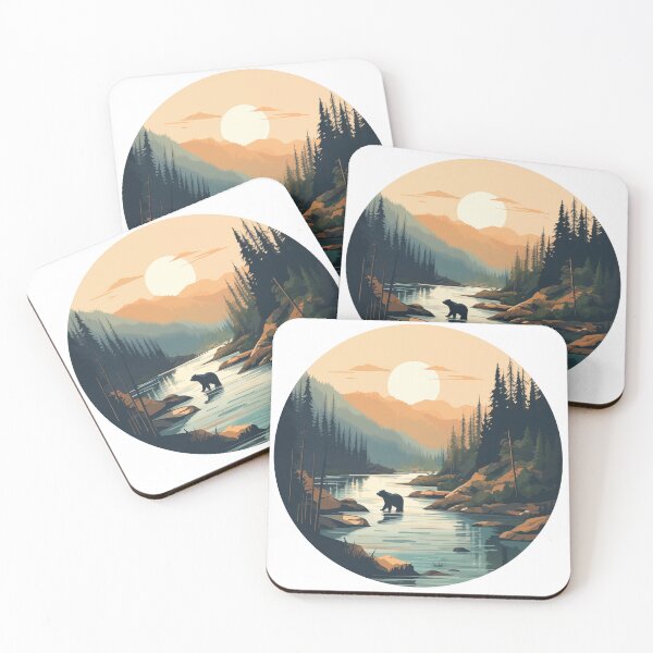 Item preview, Bear in River in the Pacific Northwest, Wilderness, Nature, Hiking, Mountains, Outdoors designed and sold by changingshores.