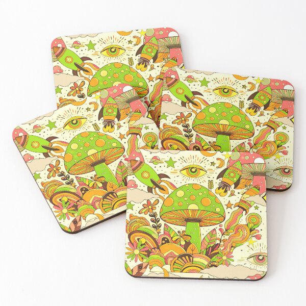 Item preview, Mushrooms and rocket ships designed and sold by Veata.