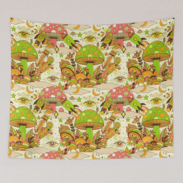 Item preview, Mushrooms and rocket ships designed and sold by Veata.