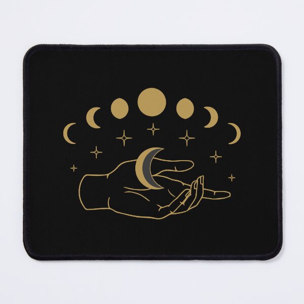 Item preview,  Mano mística sosteniendo un símbolo de la luna con diseño esotérico de fases lunares designed and sold by Foxalla.
