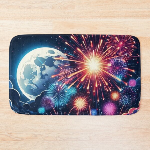 Item preview, Full moon and fireworks. designed and sold by growing-mom.