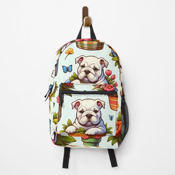 Item preview, Charming Bulldog Pups Floral Delight designed and sold by inkArtistryfine.