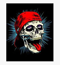 Skater Skull With Baseball Cap Photographic Print