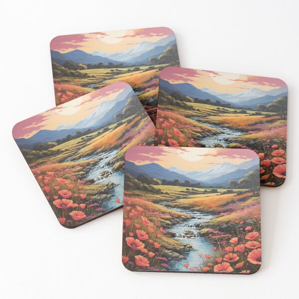 Item preview, Poppies Along a Mountain Stream designed and sold by Hartbecke.