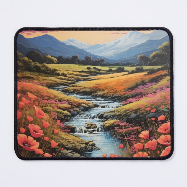 Item preview, Poppies Along a Mountain Stream designed and sold by Hartbecke.