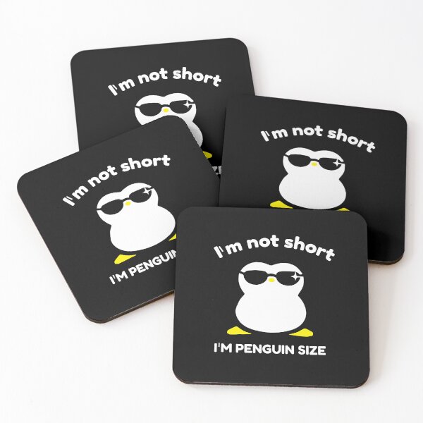 Item preview, I'm Not Short I'm Penguin Size Penguins Memes designed and sold by ArabCorner.
