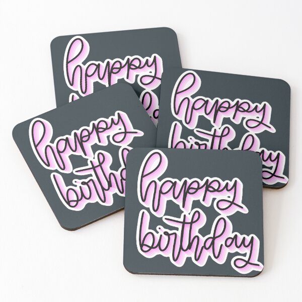 Item preview, Happy birthday pink sticker quote  designed and sold by Gumesthetics.