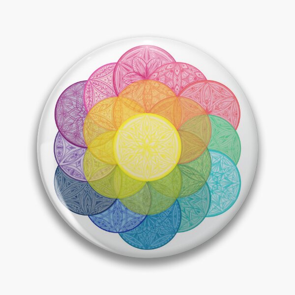 Item preview, Color Palette Mandala Flower of Life designed and sold by SonoSonoStudio.
