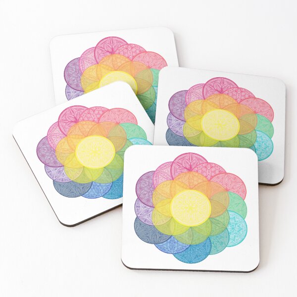 Item preview, Color Palette Mandala Flower of Life designed and sold by SonoSonoStudio.